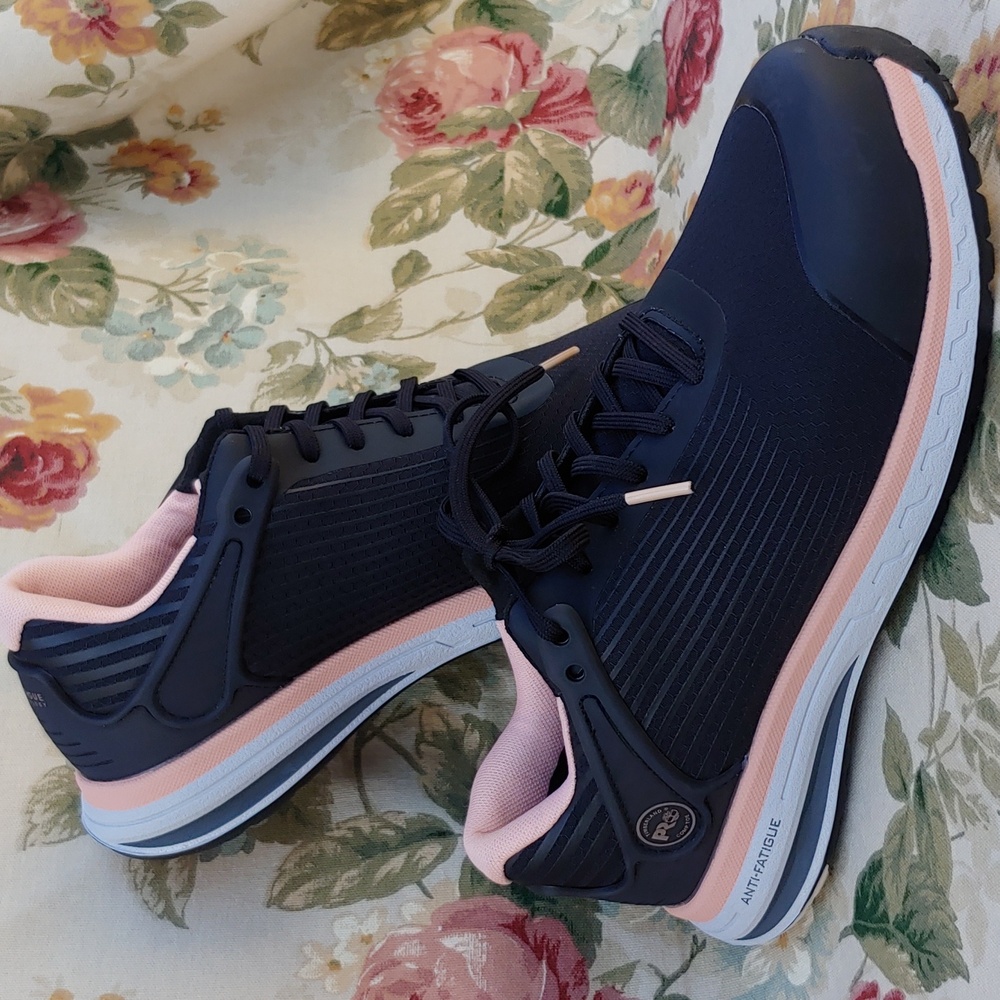 Timberland PRO Women's Industrial Safety Toe Athletic Shoes Pink Black 8.5 NWOT